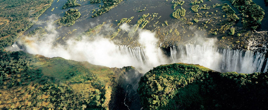 Les Chutes Victoria vue du ciel